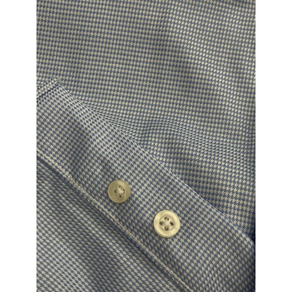 Saks Fifth Avenue Men Slim-Fit Small Checked 100% Cotton Shirt Size 16 1/2 - Picture 7 of 7